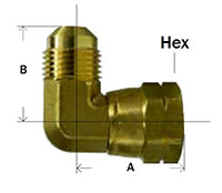 Forged Swivel Elbow 45deg Flare Diagram